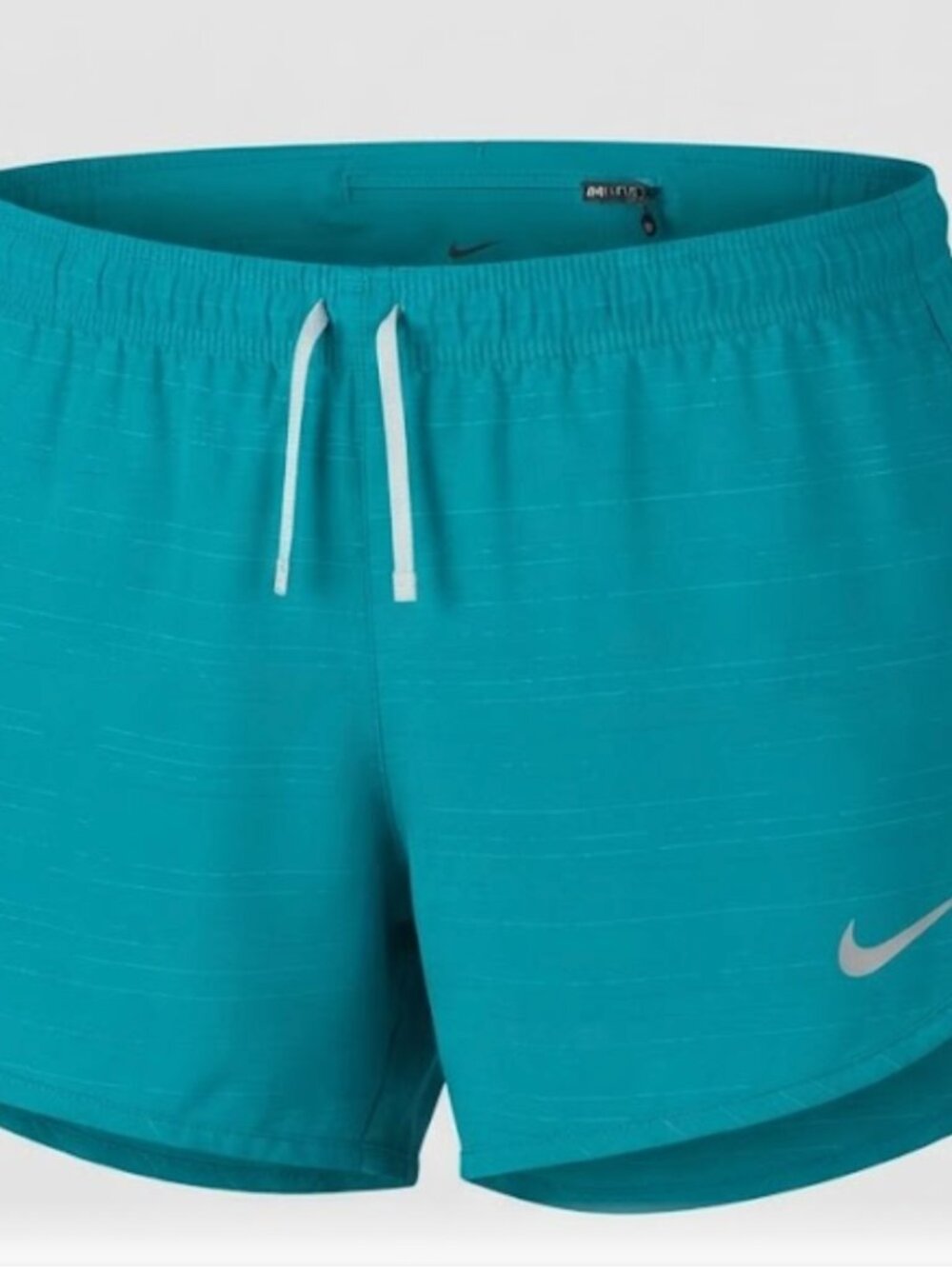 Nike Dri-Fit Running Shorts Women L Teal Turquoise Athletic Gym Workout Pockets